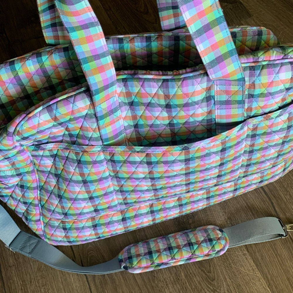 Vera Bradley NWT Grand Traveler, gingham plaid
